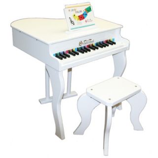 Schoenhut Elite Baby Grand Piano in White