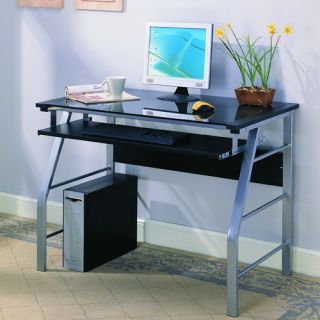 Computer Desk with Tempered Glass