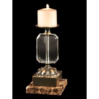Dale Tiffany Florence Crystal, Marble and Metal Candlestick