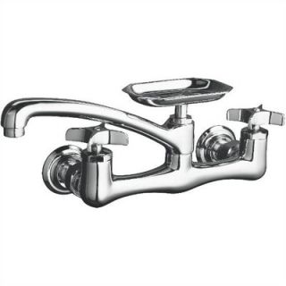 Kohler Clearwater Wall Mounted Sink Faucet with Double Cross Handles