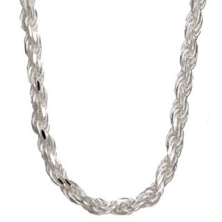 Evalue Jewelry Sterling Essentials Sterling Silver Diamond Cut Rope