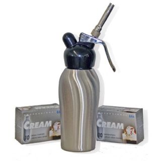  Dessert Chef 1 Pint Cream Whipper in Brushed Stainless Steel   187