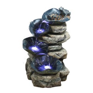 Alpine 4 Tier Rock Fountain with LED Lights
