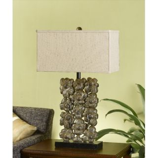 Cal Lighting Floral Table Lamp in Argent