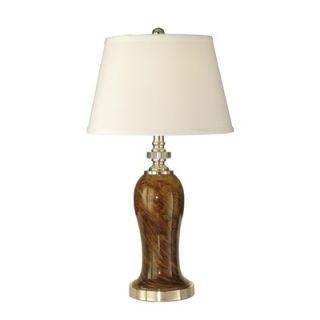 Dale Tiffany 26 One Light Table Lamp with Fabric Shade in Polished
