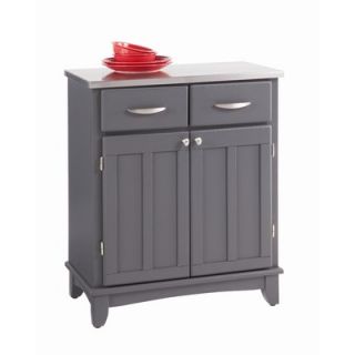 Home Styles Small Stainless Steel Top Buffet in Gray   5001 0082