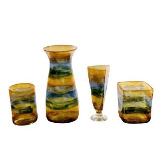 Ambiente Handmade Vases in Stripe Multicolor (Set of 4)