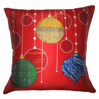 Filos Design Holiday Elegance Sparkling Ornaments Pillow   HES201011