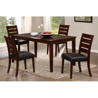 Hillsdale Lyndon Lane 5 Piece Dining Table Set with Ladder Back Chairs