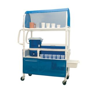 Hydration Cart with 48 Quart Ice Chest, 5 Gallon Water Cooler, Side