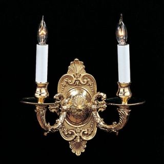 Traditional Wall Sconce Candle Wall Sconce in Polished Brass   642 PB