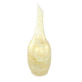 PoliVaz Mosaic Golden Shimmer Round Floor Vase   DV MOS BB M WTEGLD