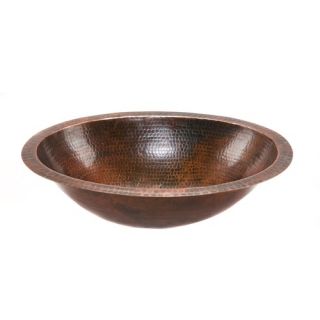 Oval Undermount Hammered Copper Bathroom Sink in Oil Rubbed Bronze