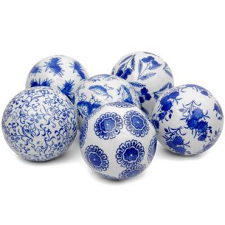 Oriental Furniture Decorative Porcelain Ball (Set of 6)
