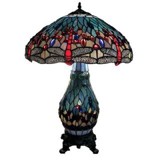 Warehouse of Tiffany Dragonfly Table Lamp with Lighted Base
