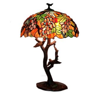 Warehouse of Tiffany Grapes / Birds Mosaic Table Lamp   2562+BB715