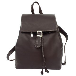 Piel Top Flap Drawstring Backpack