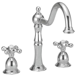 Two Handle Widespread Kitchen Faucet with Metal Cross Handles