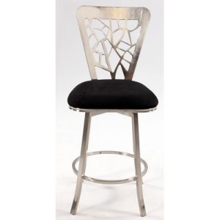 Chintaly Microfiber Stool with Laser Cut Designed Back   0413 CS