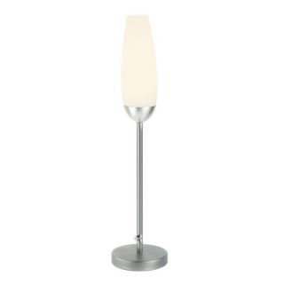 Sonneman Flute One Light Table Lamp in Satin Nickel