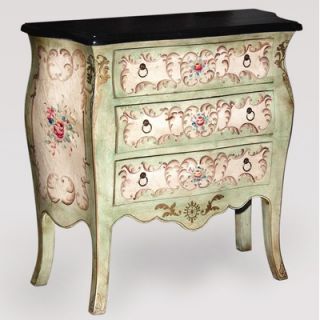 AA Importing Bombay Chest in Sea Foam Green/Antique White