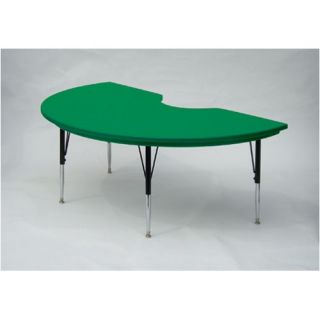 Kidney Shaped Plastic Activity Table with Standard Legs