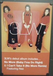 3LW DOUBLE SIDED PROMO POSTER DEBUT ALBUM 2000 3 LITLE WOMEN