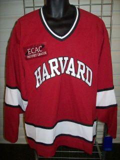 Harvard University Reebok Ecac Hockey Jersey Sz XXL 2XL