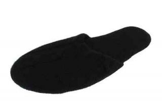 Hayden NEW Black Cashmere Cable Knit Slide Slippers Sleepwear S/M BHFO
