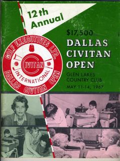 1967 Dallas Civitan Open Program LPGA Glen Lakes Country Club Althea