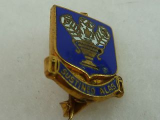 Vintage WWII US Army Air Force SUSTINEO ALAS Badge Medal Pin