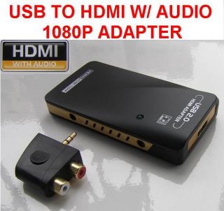 PC to TV USB 2 0 to HDMI Audio Video Adapter Converter