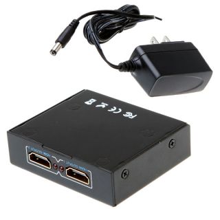 1080p 2 Port 1 x 2 HDMI Splitter Switcher for HDTV PS3 DVD