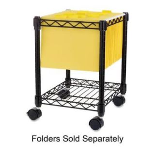  compact mobile wire filing cart holds letter size hanging files