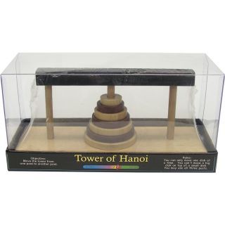 Puzzle Master Tower of Hanoi Wood Puzzle Difficulty 9 of 10