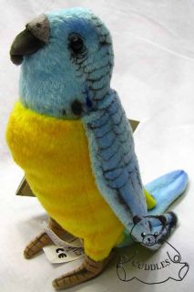 Budgerigar Blue Parakeet Bird Hansa Plush Toy Stuffed Animal