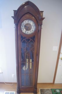 Hanson Antique Grandfather Clock 1930s 40s Mahogany Gorgeous
