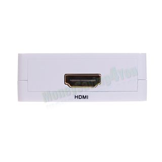  PS3/Blue ray DVD,Mini White HDMI to 3RCA Composite AV Audio Converter
