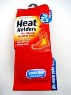 Mens Original Heat Holders Thermal Boot Socks Plain Red