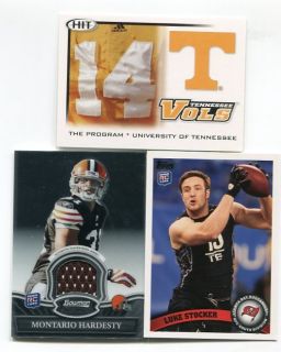 31 TENNESSEE Vols Football Lot JERSEY Hardesty ERIC BERRY 2011 RC more