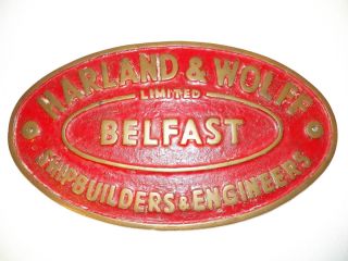 Harland Wolff Builders Plate Britannic