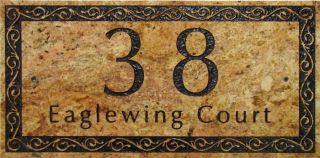 Natural Granite Carved Large House Number Address Sign Custom Marker
