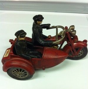 Harley Davidson replica 1928 cast iron pull toy Motorcycle With