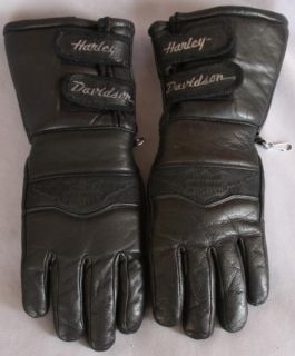 Genuine Harley Davidson Long Leather Motorcycle Gloves Sz XS x Small