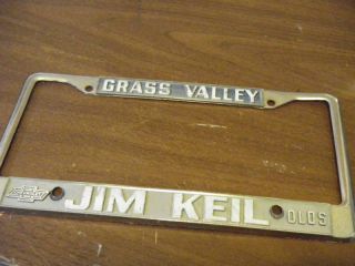 Grass Valley License Plate Frame Chevy Olds Jim Keil