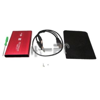 SATA USB 2 0 Hard Disk Drive Case Enclosure Case Red