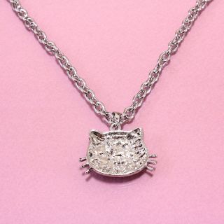 Hello Kitty Pendant Necklace Bling Crystal Cute Girls Gift Fashion