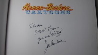 1998 HANNA BARBERA CARTOONS BOOK SIGNED BY JOE BARBERA 1ST ED