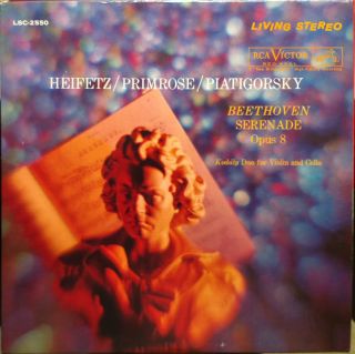 HEIFETZ PIATIGO​RSKY PRIMROSE beethoven serenade LP Mint  LSC 2550