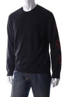 Harrison New Mens Pullover Sweater Black Cashmere L